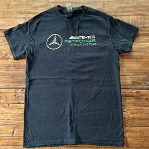 Mercedes AMG Petronas F1 Large Logo T-Shirt - Black - Unisex